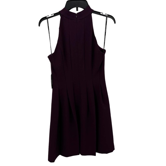 Vince Camuto Women's Bow-Neck Fit Flare Dress in Plum Size 8 - Picture 3 of 5